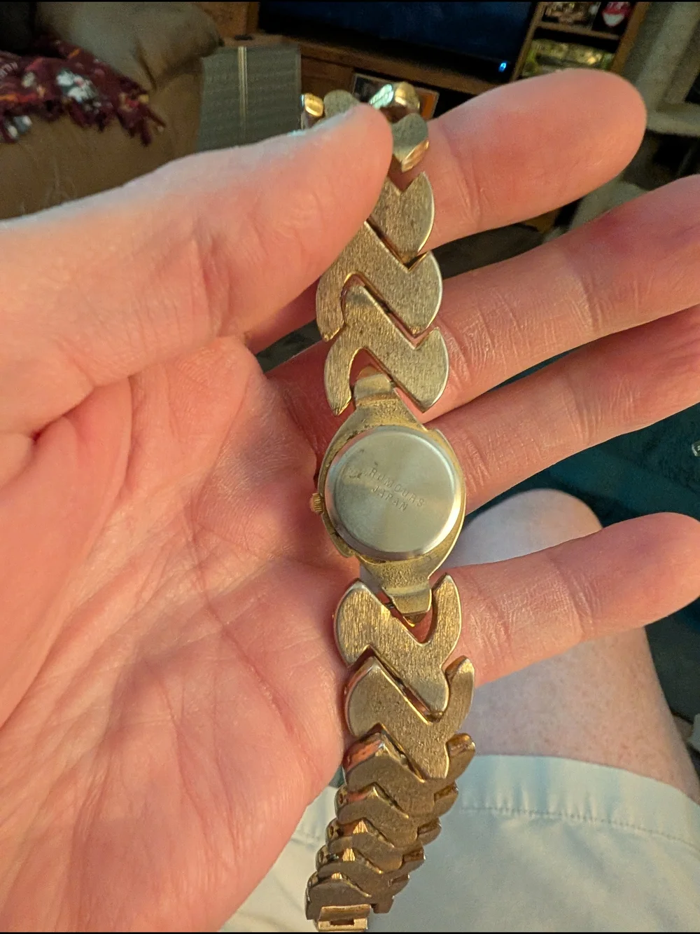 Rumours Gold-Tone Chain Link Women's Watch Japanese Movement With Brand New Batt
